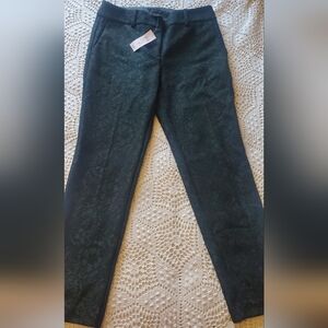 Elegant Dark Green Lace Pants